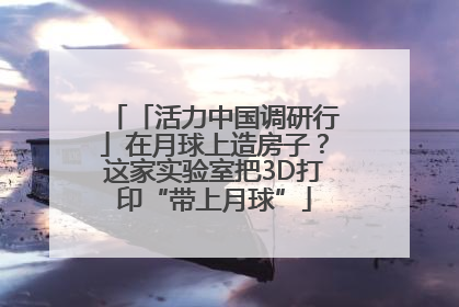 「活力中国调研行」在月球上造房子？这家实验室把3D打印“带上月球”