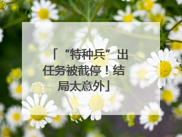 “特种兵”出任务被截停！结局太意外