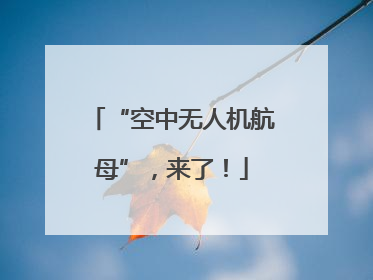 “空中无人机航母”，来了！