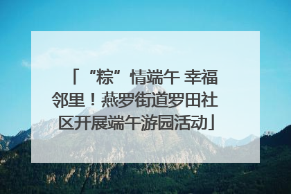 “粽”情端午 幸福邻里！燕罗街道罗田社区开展端午游园活动