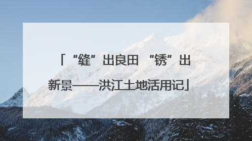 “缝”出良田 “锈”出新景——洪江土地活用记