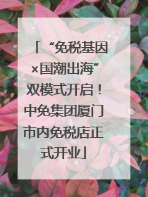 “免税基因×国潮出海”双模式开启！中免集团厦门市内免税店正式开业
