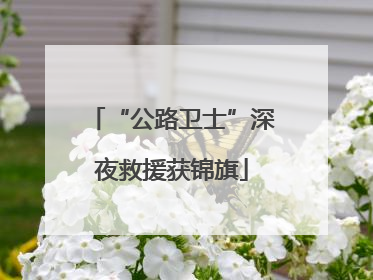 “公路卫士”深夜救援获锦旗