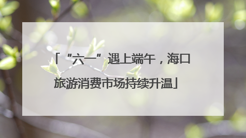 “六一”遇上端午，海口旅游消费市场持续升温