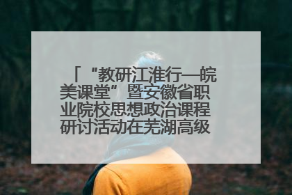 “教研江淮行—皖美课堂”暨安徽省职业院校思想政治课程研讨活动在芜湖高级职业技术学校举行