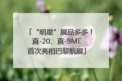 “明星”展品多多！直-20、直-9ME首次亮相巴黎航展