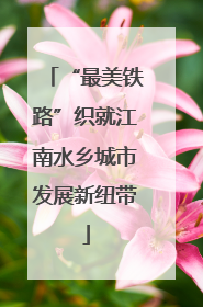 “最美铁路”织就江南水乡城市发展新纽带