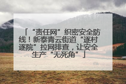“责任网”织密安全防线！新泰青云街道“逐村逐院”拉网排查，让安全生产“无死角”