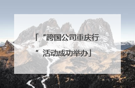 “跨国公司重庆行”活动成功举办