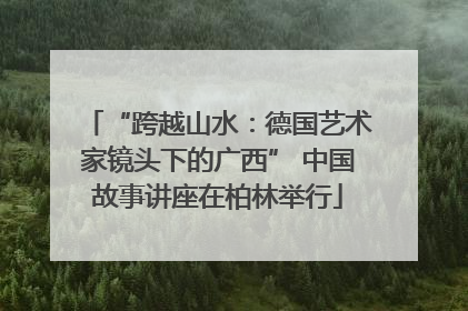 “跨越山水：德国艺术家镜头下的广西” 中国故事讲座在柏林举行