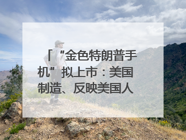 “金色特朗普手机”拟上市：美国制造、反映美国人价值观？质疑者：像天方夜谭