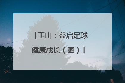 玉山：益启足球 健康成长（图）