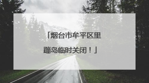 烟台市牟平区里蹦岛临时关闭！
