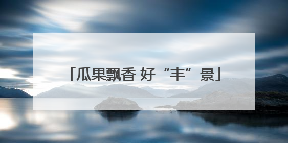 瓜果飘香 好“丰”景