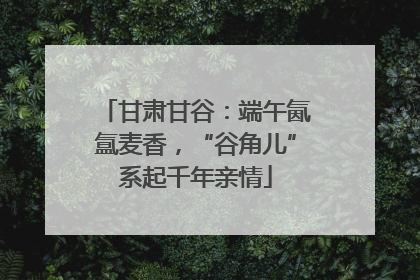 甘肃甘谷：端午氤氲麦香，“谷角儿”系起千年亲情