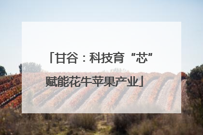 甘谷：科技育“芯”赋能花牛苹果产业