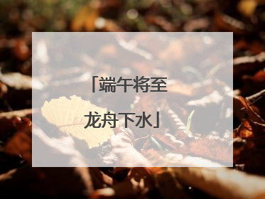 端午将至 龙舟下水