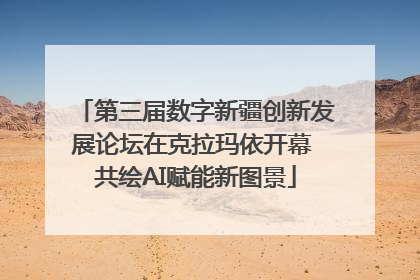 第三届数字新疆创新发展论坛在克拉玛依开幕 共绘AI赋能新图景