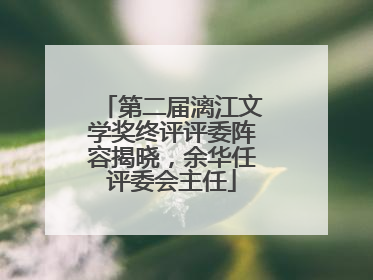 第二届漓江文学奖终评评委阵容揭晓，余华任评委会主任