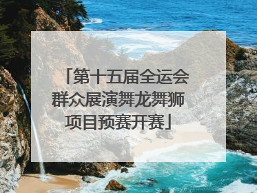 第十五届全运会群众展演舞龙舞狮项目预赛开赛