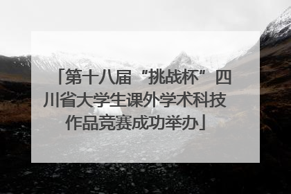 第十八届“挑战杯”四川省大学生课外学术科技作品竞赛成功举办