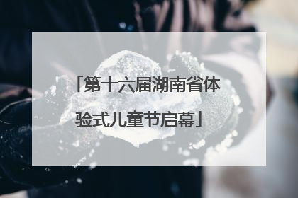 第十六届湖南省体验式儿童节启幕