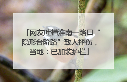 网友吐槽淮南一路口“隐形台阶路”致人摔伤，当地：已加装护栏