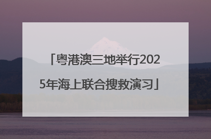 粤港澳三地举行2025年海上联合搜救演习