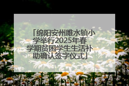 绵阳安州雎水镇小学举行2025年春学期贫困学生生活补助确认签字仪式