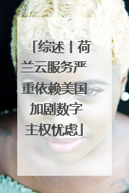 综述丨荷兰云服务严重依赖美国 加剧数字主权忧虑