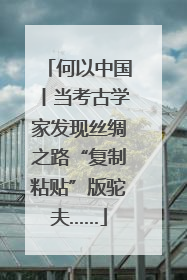 何以中国丨当考古学家发现丝绸之路“复制粘贴”版驼夫……