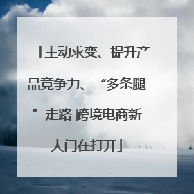 主动求变、提升产品竞争力、“多条腿”走路 跨境电商新大门在打开