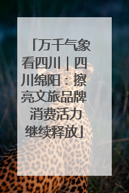 万千气象看四川｜四川绵阳：擦亮文旅品牌 消费活力继续释放