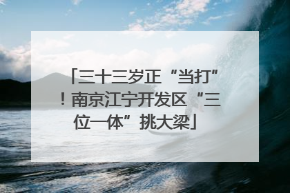 三十三岁正“当打”！南京江宁开发区“三位一体”挑大梁