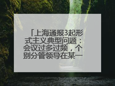 上海通报3起形式主义典型问题：会议过多过频，个别分管领导在某一天同一时段需参加3个会议