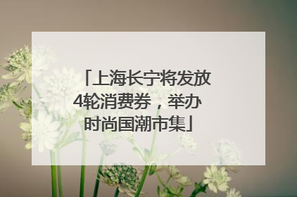 上海长宁将发放4轮消费券，举办时尚国潮市集