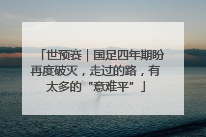 世预赛｜国足四年期盼再度破灭，走过的路，有太多的“意难平”
