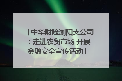 中华财险浏阳支公司：走进农贸市场 开展金融安全宣传活动