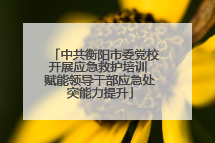 中共衡阳市委党校开展应急救护培训 赋能领导干部应急处突能力提升
