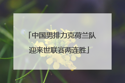 中国男排力克荷兰队 迎来世联赛两连胜