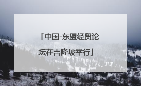 中国-东盟经贸论坛在吉隆坡举行