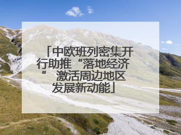 中欧班列密集开行助推“落地经济” 激活周边地区发展新动能
