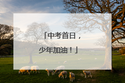 中考首日，少年加油！