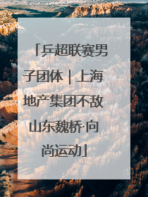 乒超联赛男子团体｜上海地产集团不敌山东魏桥·向尚运动