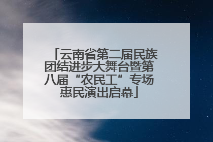 云南省第二届民族团结进步大舞台暨第八届“农民工”专场惠民演出启幕