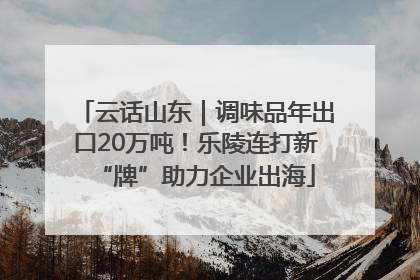 云话山东｜调味品年出口20万吨！乐陵连打新“牌”助力企业出海