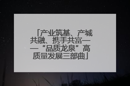 产业筑基、产城共融、携手共富——“品质龙泉”高质量发展三部曲