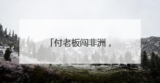 付老板闯非洲，“一台也发货”
