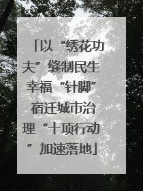 以“绣花功夫”缝制民生幸福“针脚” 宿迁城市治理“十项行动”加速落地