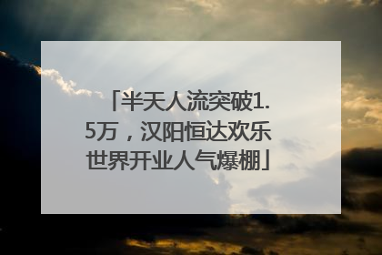 半天人流突破1.5万，汉阳恒达欢乐世界开业人气爆棚